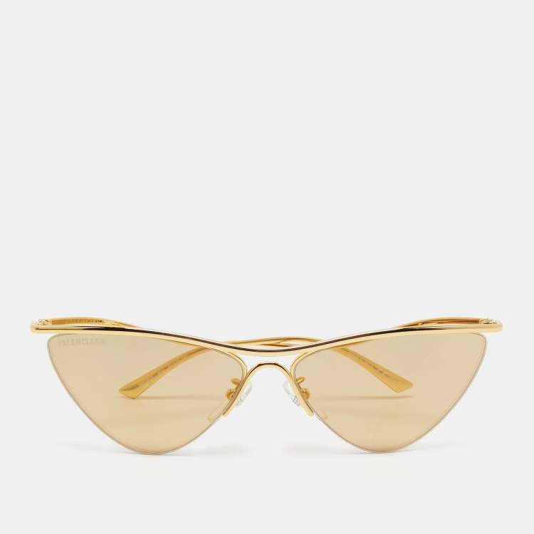 Pre Owned Balenciaga Yellow BB0093S Cat Eye Sunglasses