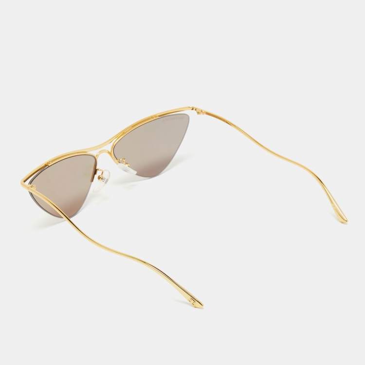 Pre Owned Balenciaga Yellow BB0093S Cat Eye Sunglasses