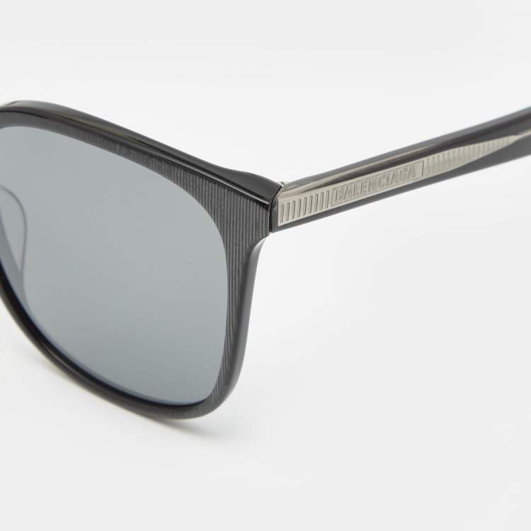Pre Owned Balenciaga Black BB0018SK Square Sunglasses
