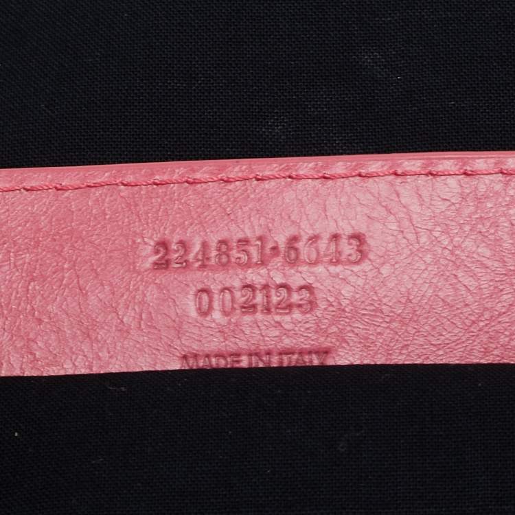 Pre Owned Balenciaga Pink Leather Arena Hardware Laptop Case