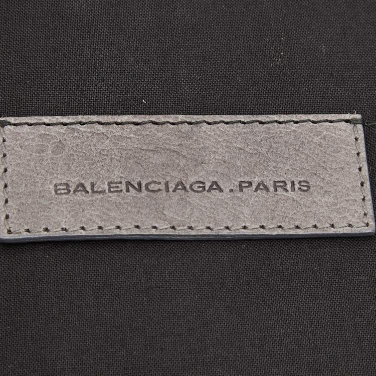 Pre Owned Balenciaga Ardoise Leather Arena Hardware Laptop Case
