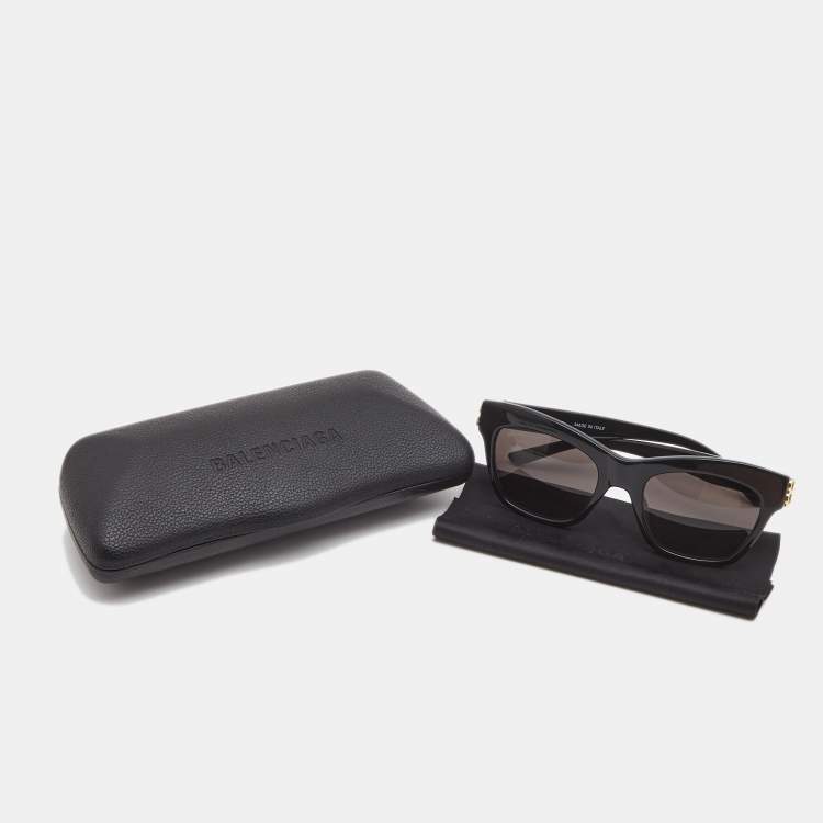 Pre Owned Balenciaga Black BB Logo Cat Eye Sunglasses