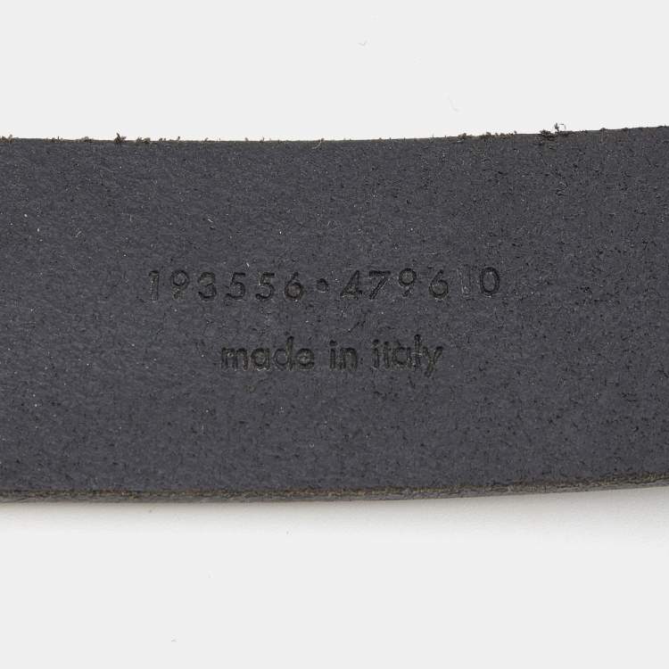 Pre Owned Balenciaga Black Leather Buckle Waist Belt 70CM
