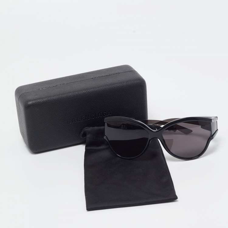 Pre Owned Balenciaga Black BB0038S Cat Eye Sunglasses