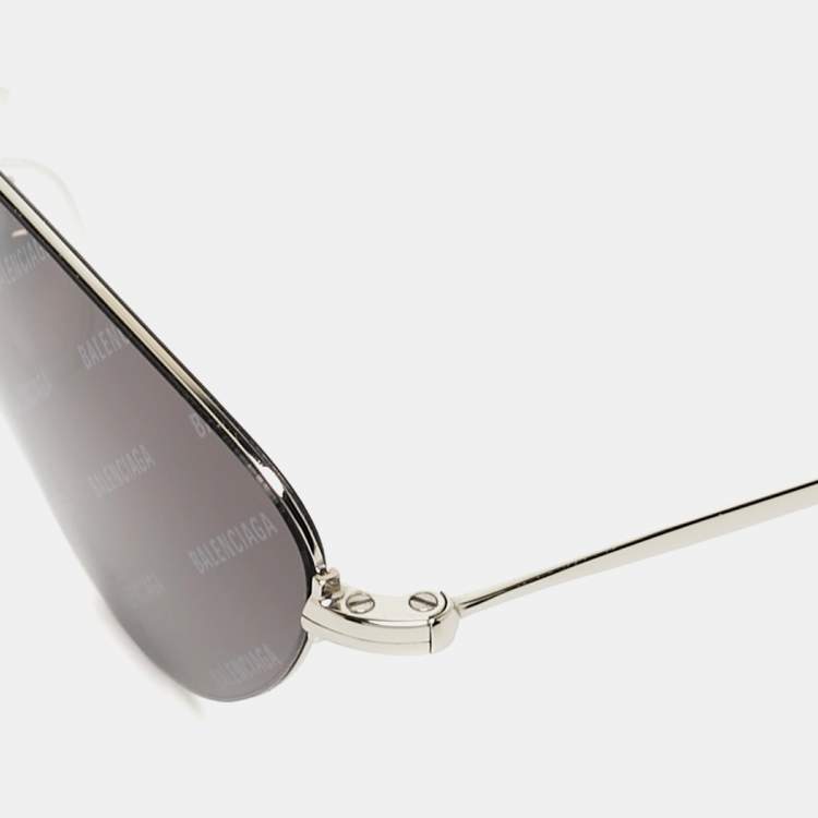 Pre Owned Balenciaga Silver BB0015s Cat Eye Sunglasses