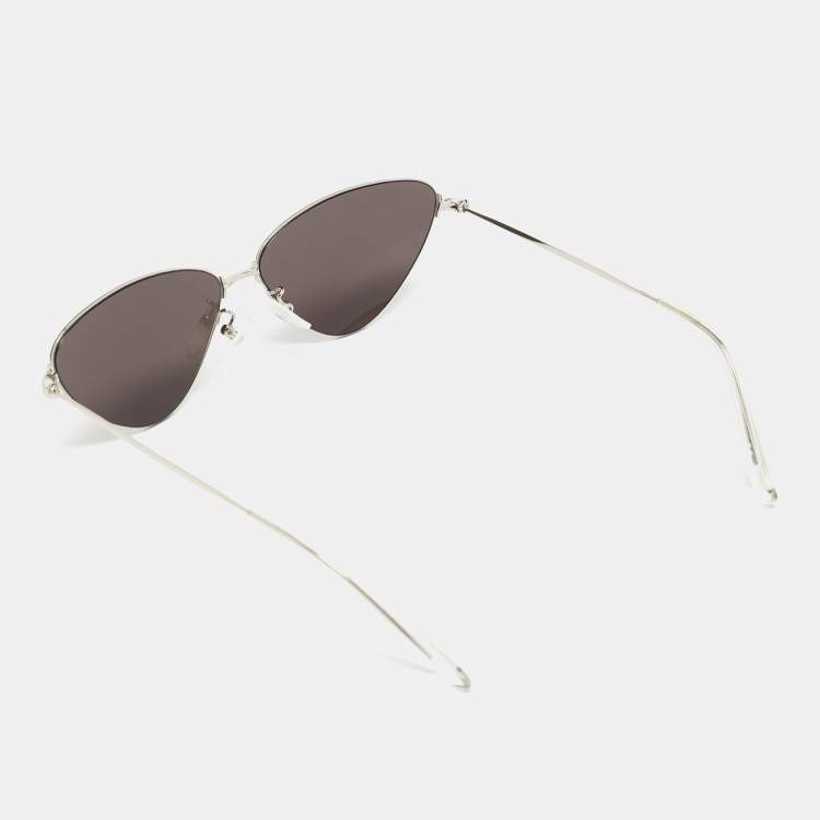 Pre Owned Balenciaga Silver BB0015s Cat Eye Sunglasses