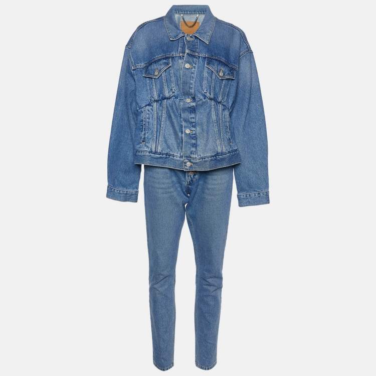 Balenciaga fashion blue jean jacket