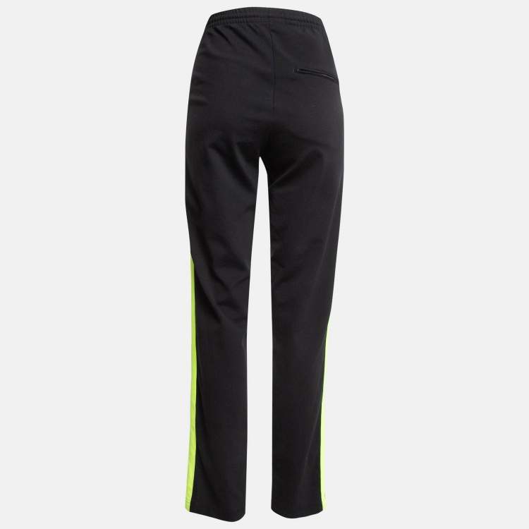 Pre Owned Balenciaga Black Contrast Trim Jersey Track Pants S