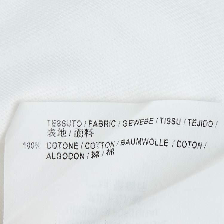 Pre Owned Balenciaga White Logo Print Cotton Jersey T-Shirt S