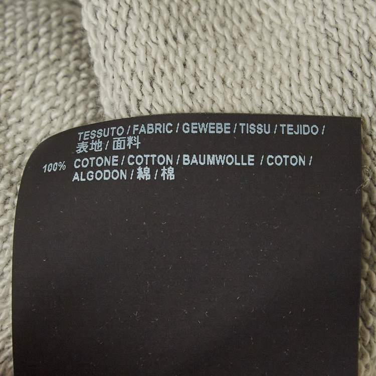 Pre Owned Balenciaga Grey Logo Print Cotton Knit Sweatshirt M