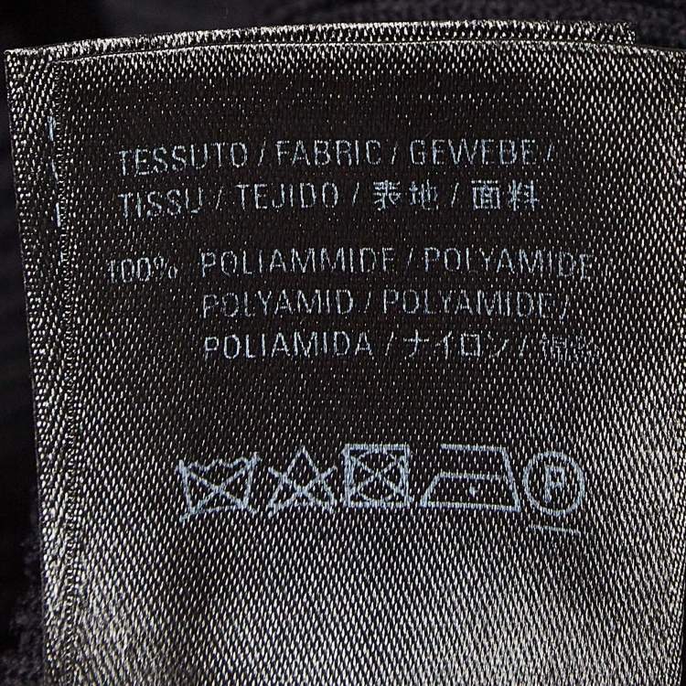 Pre Owned Balenciaga Black Logo Print Rib Knit Bodycon Dress M