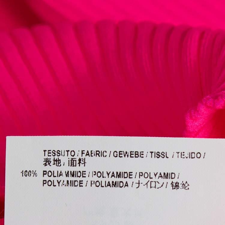 Pre Owned Balenciaga Neon Pink Rib Knit Turtleneck Sweater M