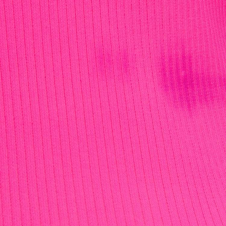 Pre Owned Balenciaga Neon Pink Rib Knit Turtleneck Sweater M