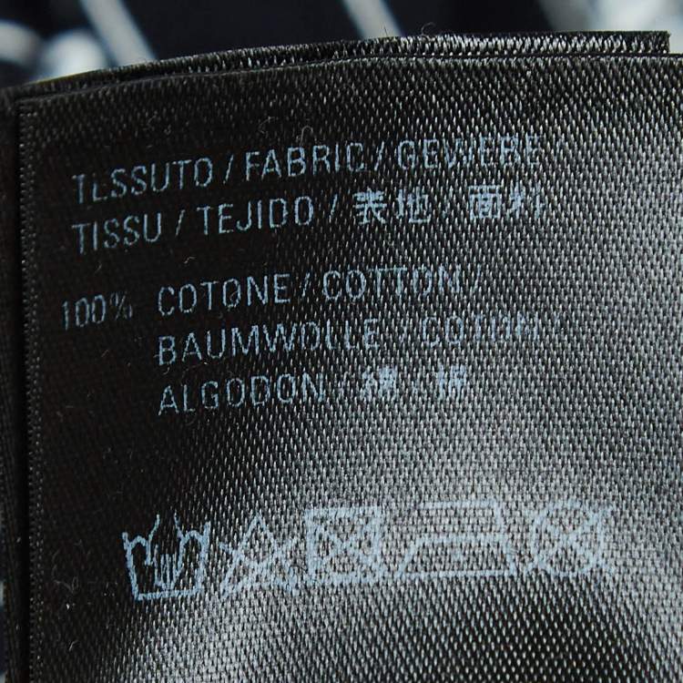 Pre Owned Balenciaga Black Logo Print Cotton Knit Oversized Crew Neck T-Shirt M