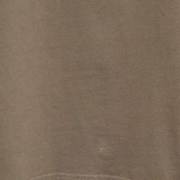 Pre Owned Balenciaga Dark Beige Cotton Knit T-Shirt L