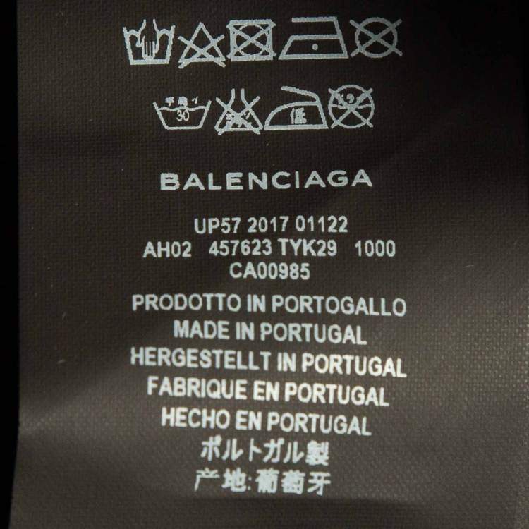 Pre Owned Balenciaga Black Cotton Knit Deconstructed Drape T-Shirt XS