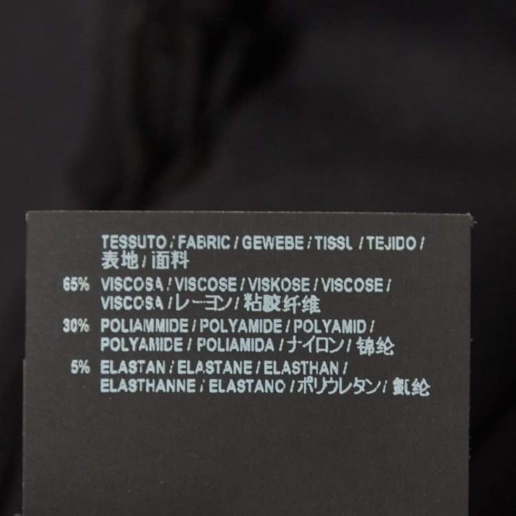 Pre Owned Balenciaga Black Knit Logo Detail Waist Leggings S