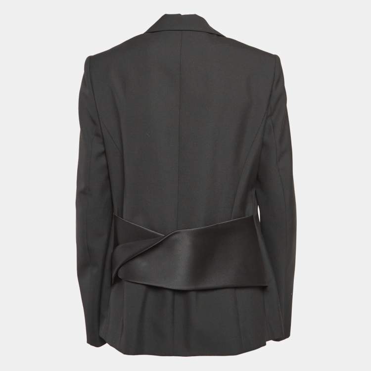 Pre Owned Balenciaga Black Wool Blend Single Breasted Blazer M
