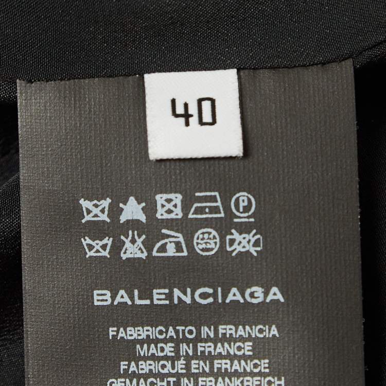 Pre Owned Balenciaga Black Wool Blend Single Breasted Blazer M