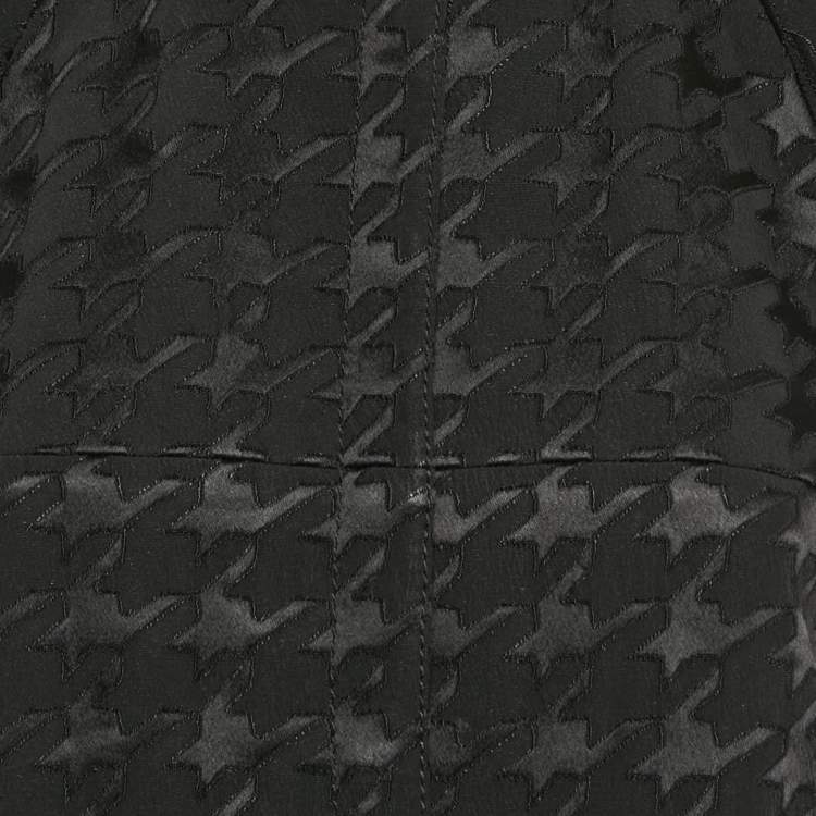 Pre Owned Balenciaga Black Houndstooth Button Front Vest S