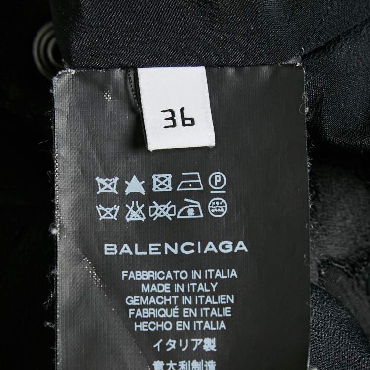 Pre Owned Balenciaga Black Houndstooth Button Front Vest S