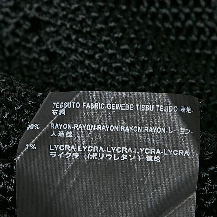 Pre Owned Balenciaga Black Glossy Knit Sleeveless Mini Dress M