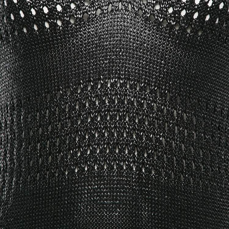 Pre Owned Balenciaga Black Glossy Knit Sleeveless Mini Dress M