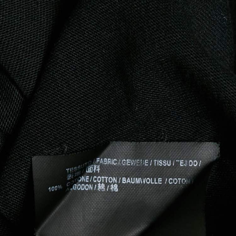 Pre Owned Balenciaga Black Logo Print Cotton Jersey Oversized T-Shirt XS