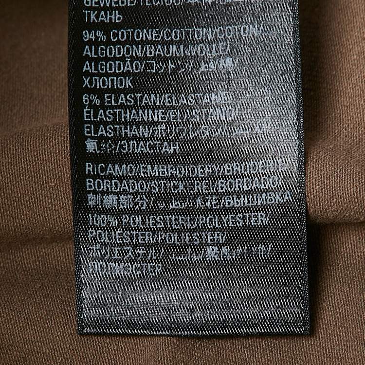 Pre Owned Balenciaga Brown Logo Embroidered Jersey Sleeveless T-Shirt XXS