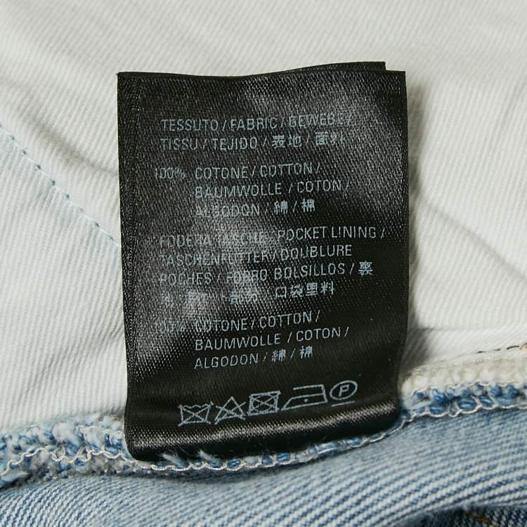 Pre Owned Balenciaga Blue Washed Denim Jeans M