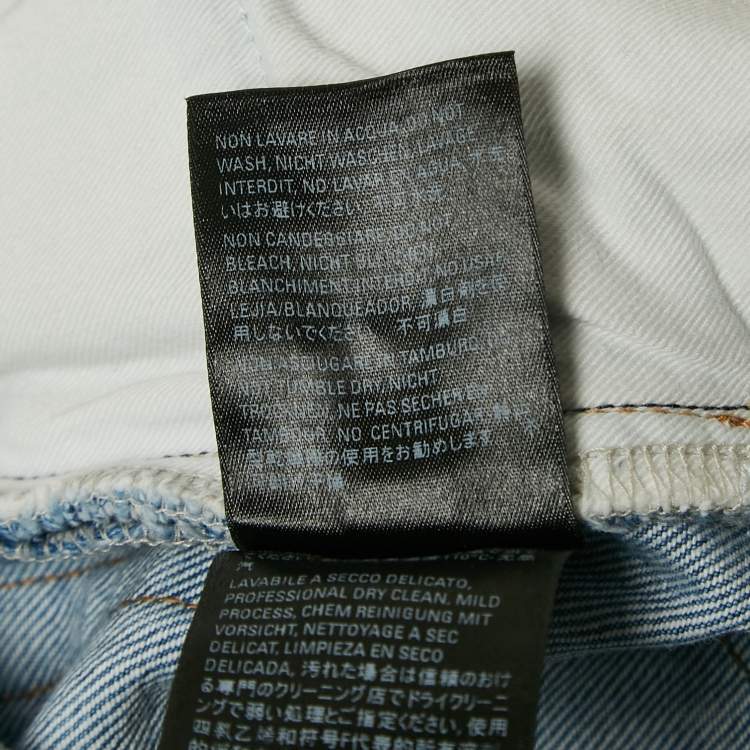 Pre Owned Balenciaga Blue Washed Denim Jeans M