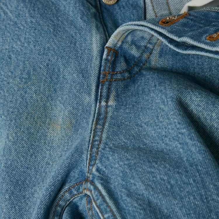 Pre Owned Balenciaga Blue Washed Denim Jeans M