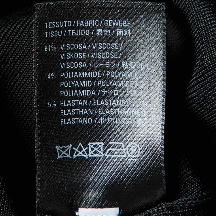 Pre Owned Balenciaga Black Jersey Logo Detail Crew Neck Sweater L