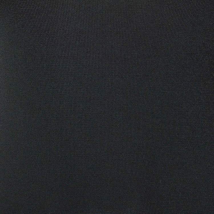 Pre Owned Balenciaga Black Jersey Logo Detail Crew Neck Sweater L