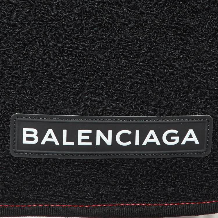 Pre Owned Balenciaga Black Boucle Wool Midi Skirt S