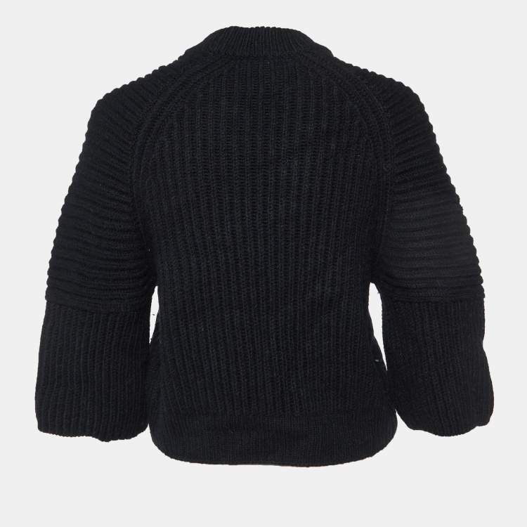 Pre Owned Balenciaga Black Wool Blend Jumper S
