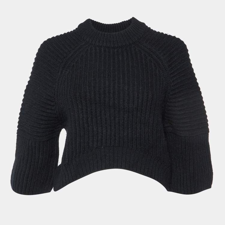 Pre Owned Balenciaga Black Wool Blend Jumper S