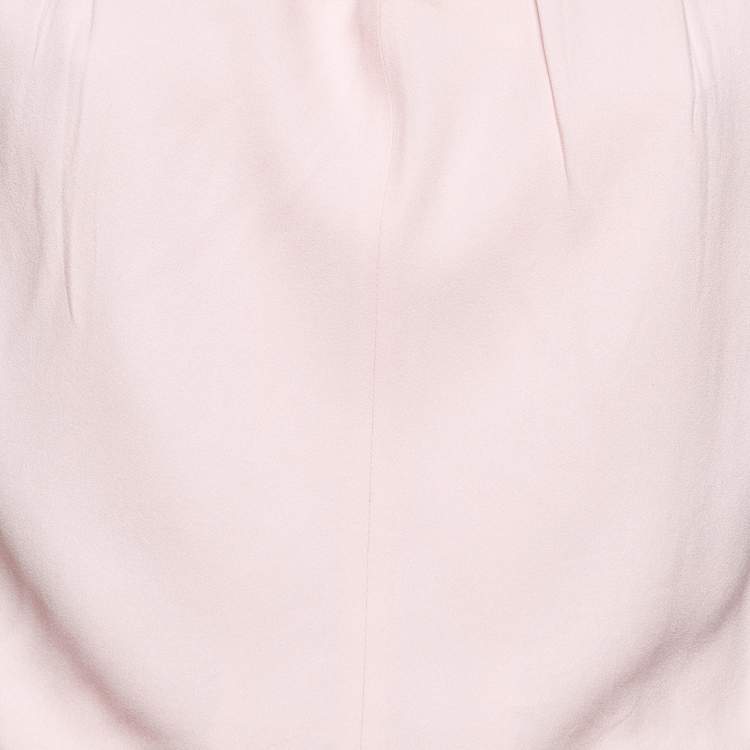 Pre Owned Balenciaga Pink Crepe Sleeveless Top S