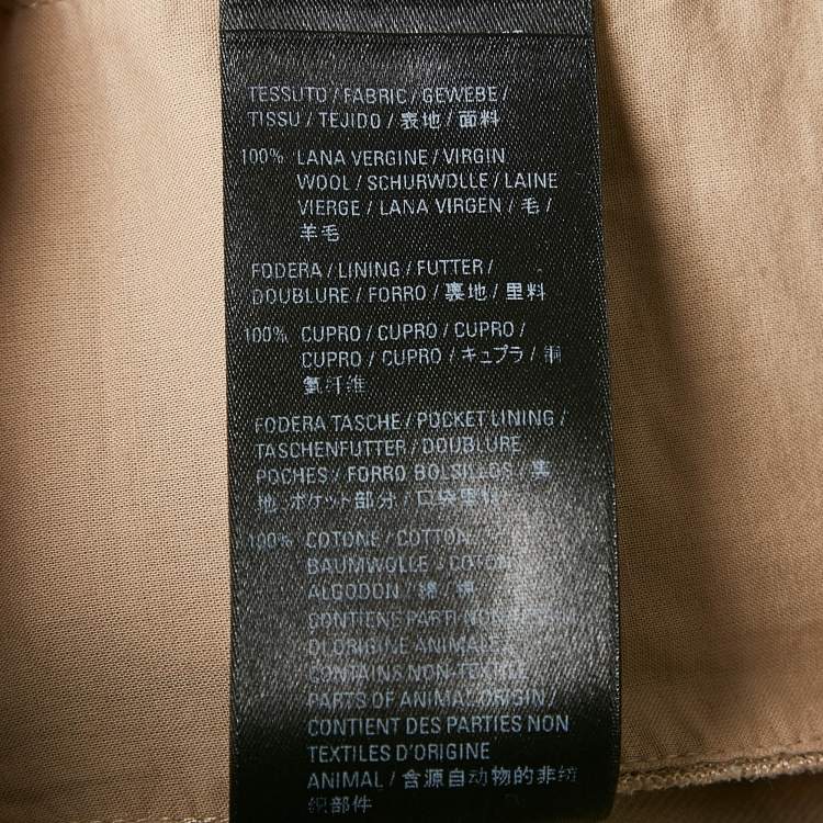 Pre Owned Balenciaga Beige Gabardine Straight-Leg Formal Trousers L
