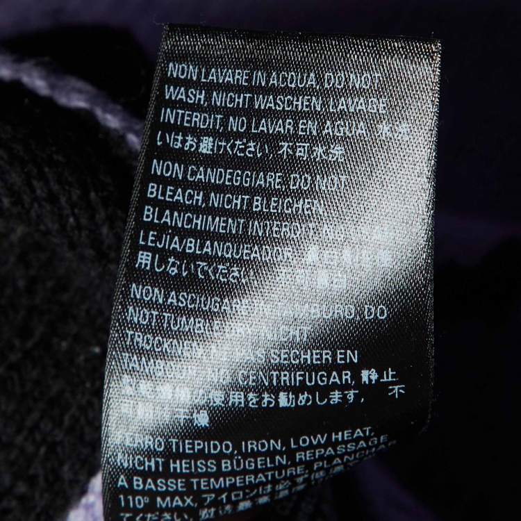 Pre Owned Balenciaga Purple Logo Wool Knit Oversized Sweater S