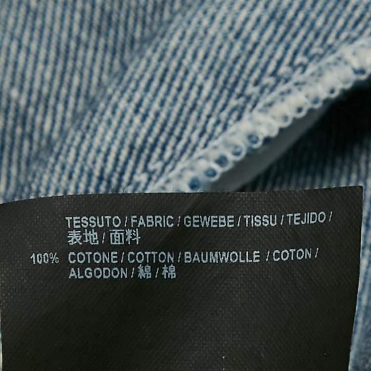 Pre Owned Balenciaga Blue Denim Button Front Jacket M