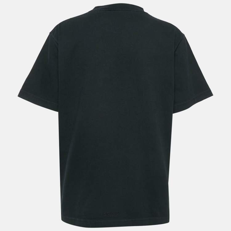 Pre Owned Balenciaga Black The Simpsons Print Cotton Unifit T-Shirt L