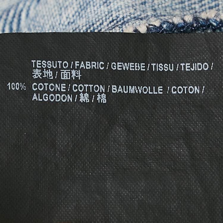 Pre Owned Balenciaga Blue Denim Dart Detail Button Front Jacket S
