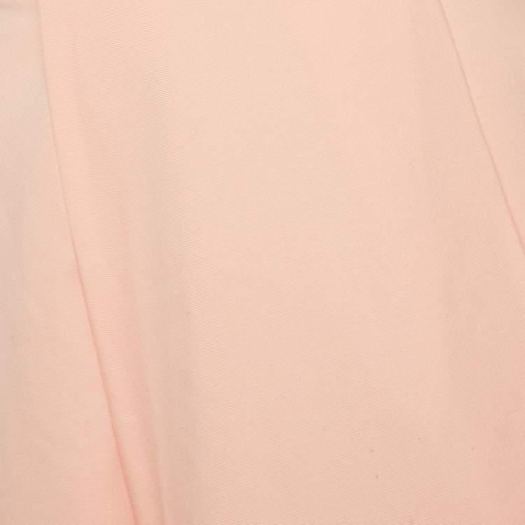 Pre Owned Balenciaga Pink Gabardine Pleated Short Skirt M