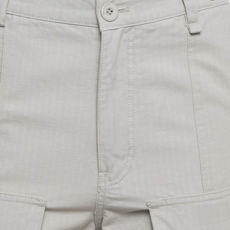 Pre Owned Balenciaga Brown Cotton Detachable Flared Cargo Pants S