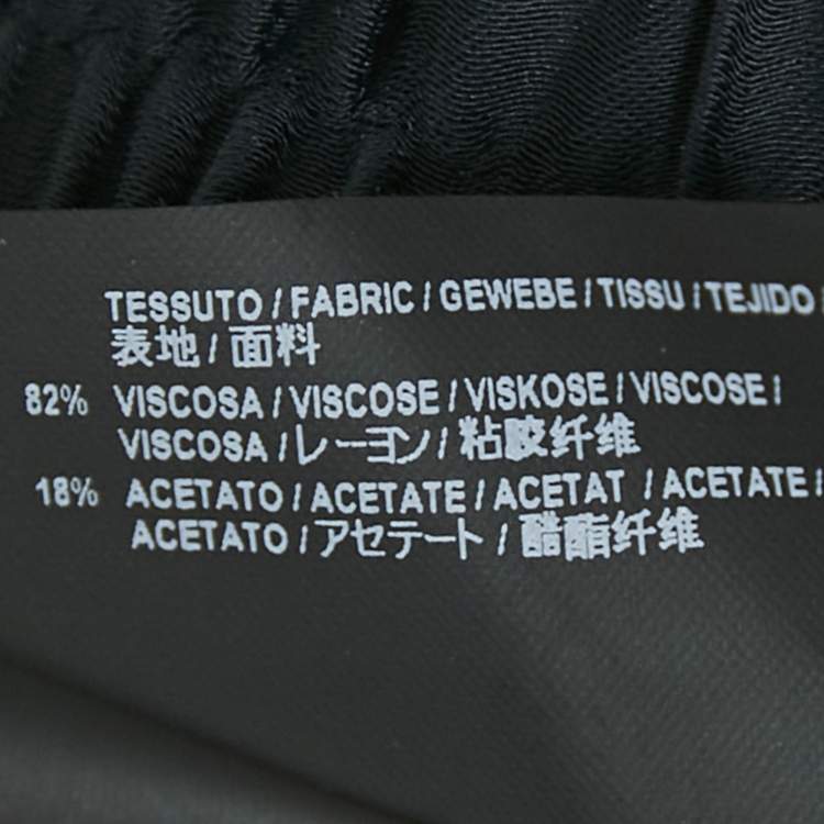 Pre Owned Balenciaga Black Satin Straight Leg Trousers L