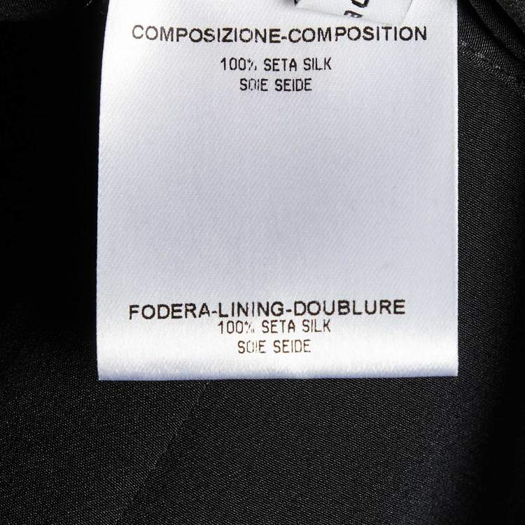 Pre Owned Balenciaga Black Silk Chiffon Draped Mini Dress M