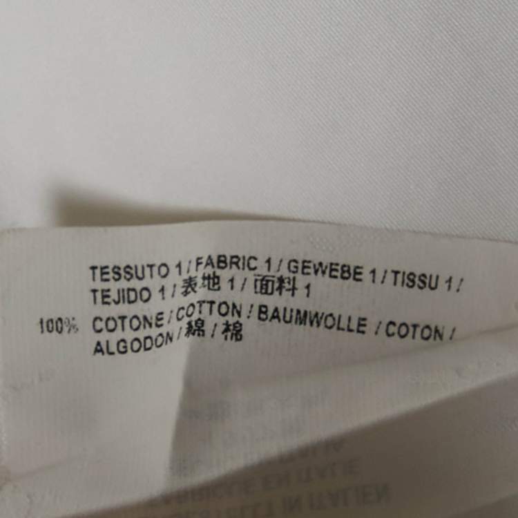Pre Owned Balenciaga White Cotton Loose Fit Blouse S