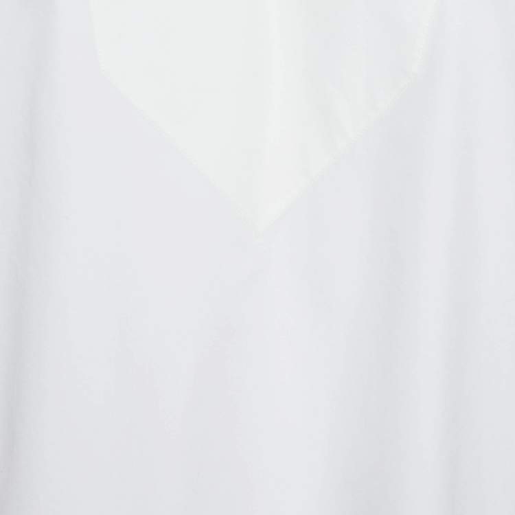 Pre Owned Balenciaga White Cotton Loose Fit Blouse S