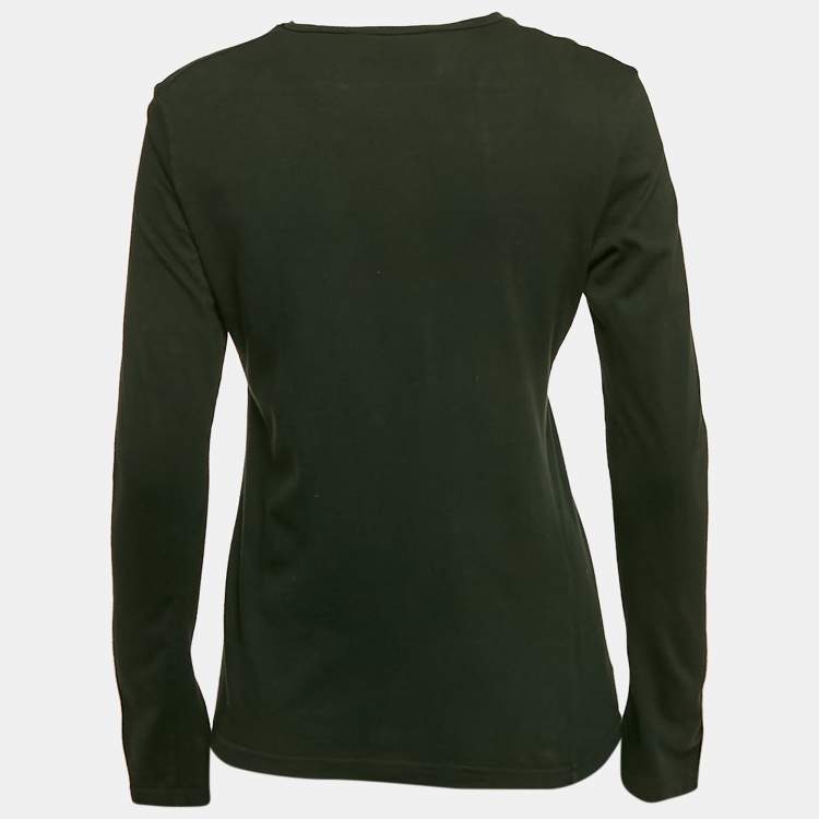 Pre Owned Balenciaga Black Printed Jersey Crewneck T-Shirt S